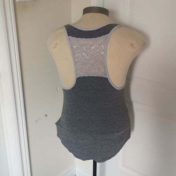 Adidas Ladies Racer Back Tank Top Medium Gray - Picture 4 of 16